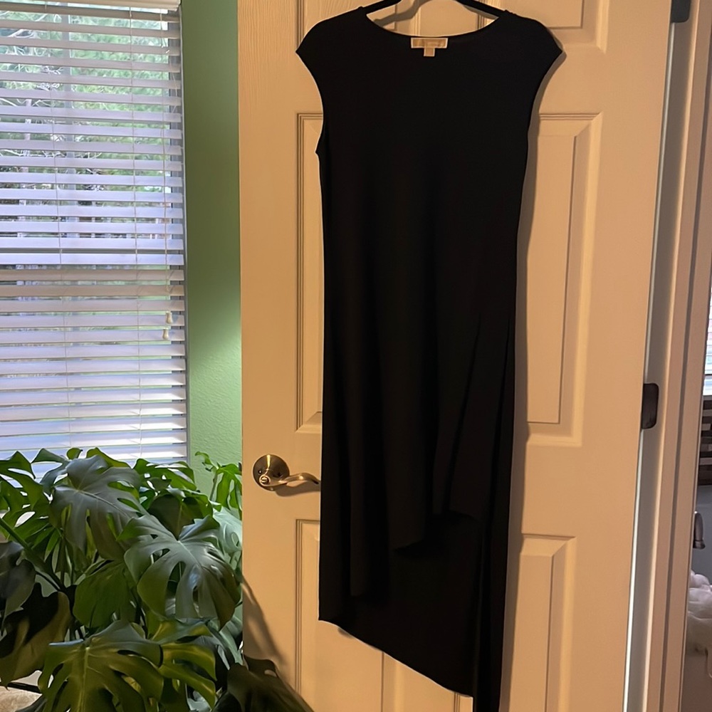 Dark Blue cotton assymetric dress by Michael Kors